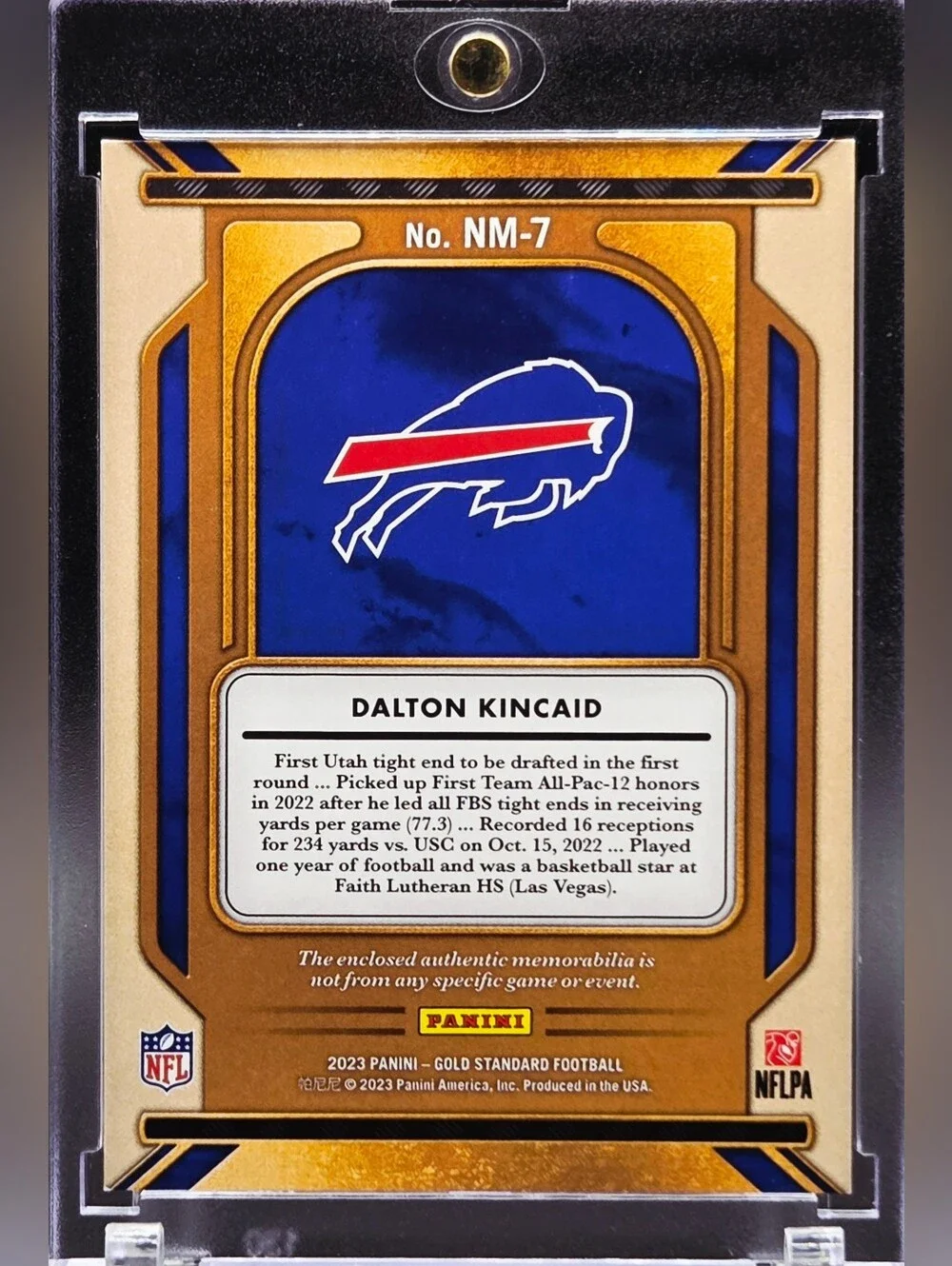 2023 Panini Gold Standard -Newly Minted Dalton Kincaid #NM-7 /399 RC